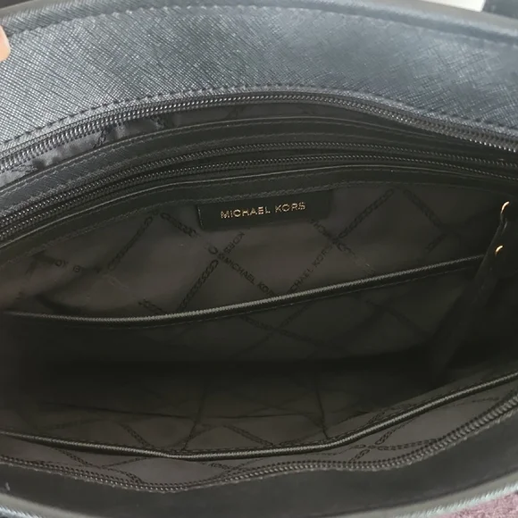 Michael Kors Black and Tan Animal Print Tote - Picture 2 of 6